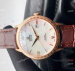 SWISS Replica Omega De Ville Rose Gold Mother of Pearl Dial Watches